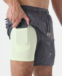 Luka Short Charcoal Space Drip