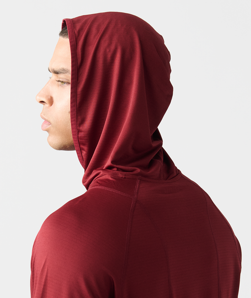 Enzo Hooded LS Crimson