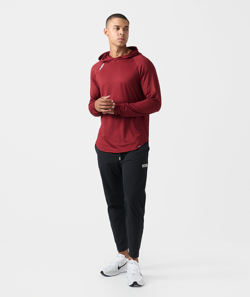 Enzo Hooded LS Crimson
