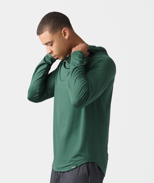 Enzo Hooded LS Dark Moss