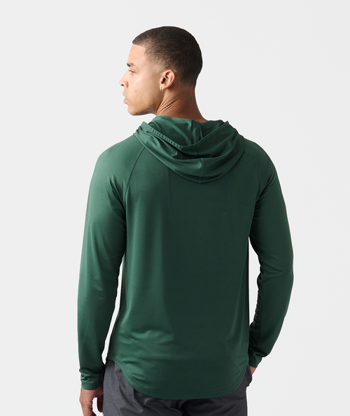 Enzo Hooded LS Dark Moss