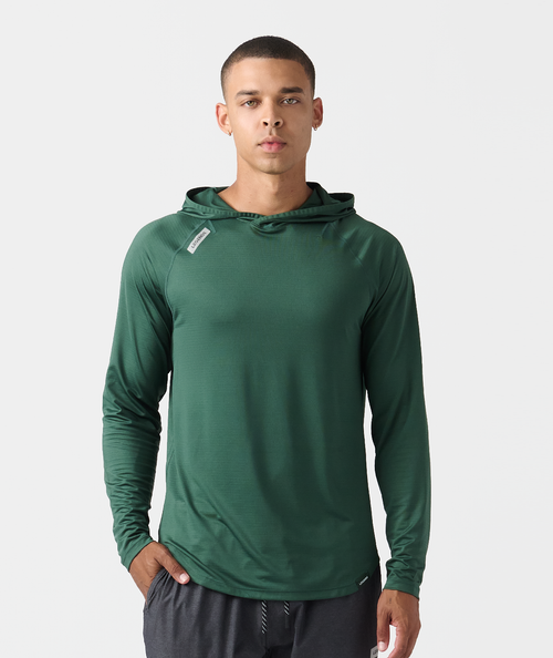 Enzo Hooded LS Dark Moss