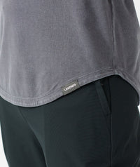 Aviation Tee Hooded LS Washed Charcoal Gray