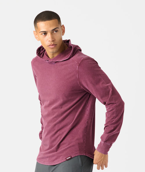Aviation Tee Hooded LS Washed Fig