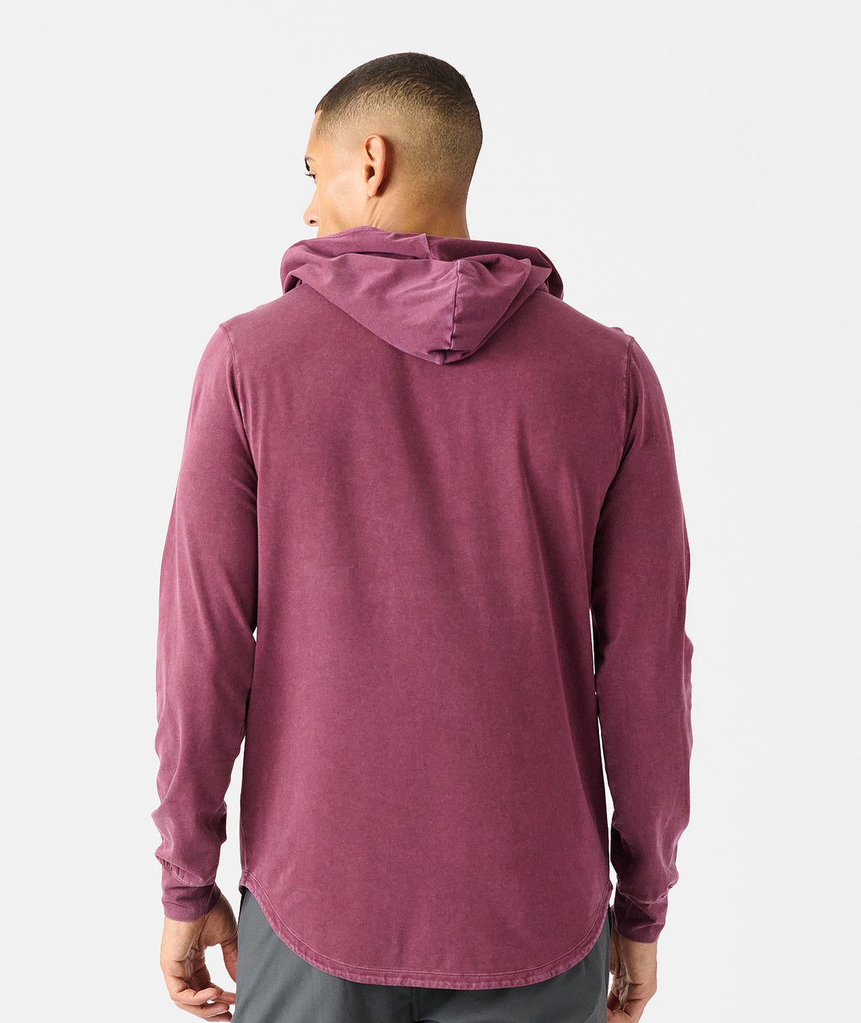 Aviation Tee Hooded LS Washed Fig