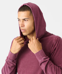 Aviation Tee Hooded LS Washed Fig