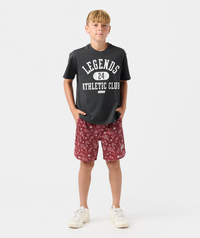 Little Legends Luka Mesh Short Crimson Paisley
