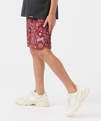 Little Legends Luka Mesh Short Crimson Paisley