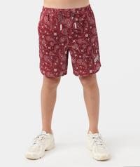 Little Legends Luka Mesh Short Crimson Paisley