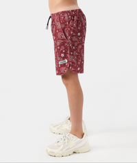 Little Legends Luka Mesh Short Crimson Paisley