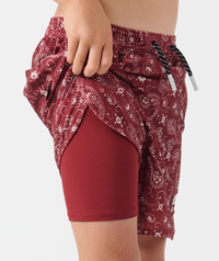 Little Legends Luka Mesh Short Crimson Paisley