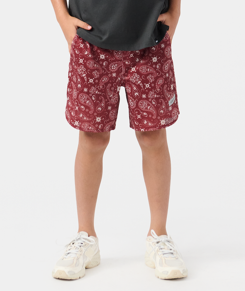 Little Legends Luka Mesh Short Crimson Paisley
