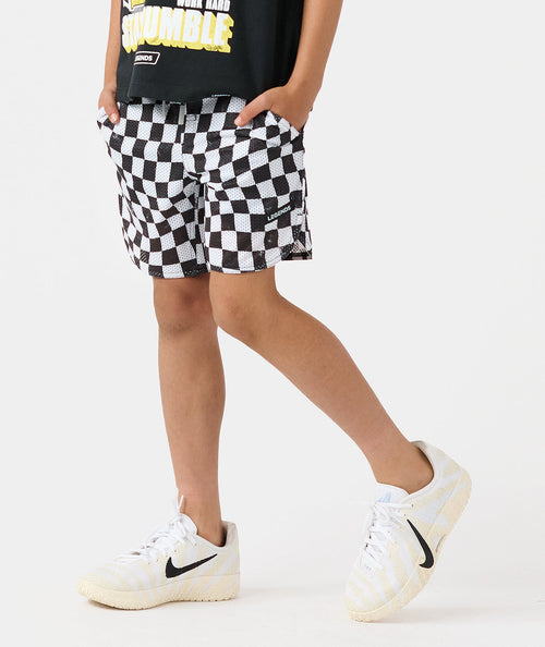Little Legends Luka Mesh Short Warped Checkers