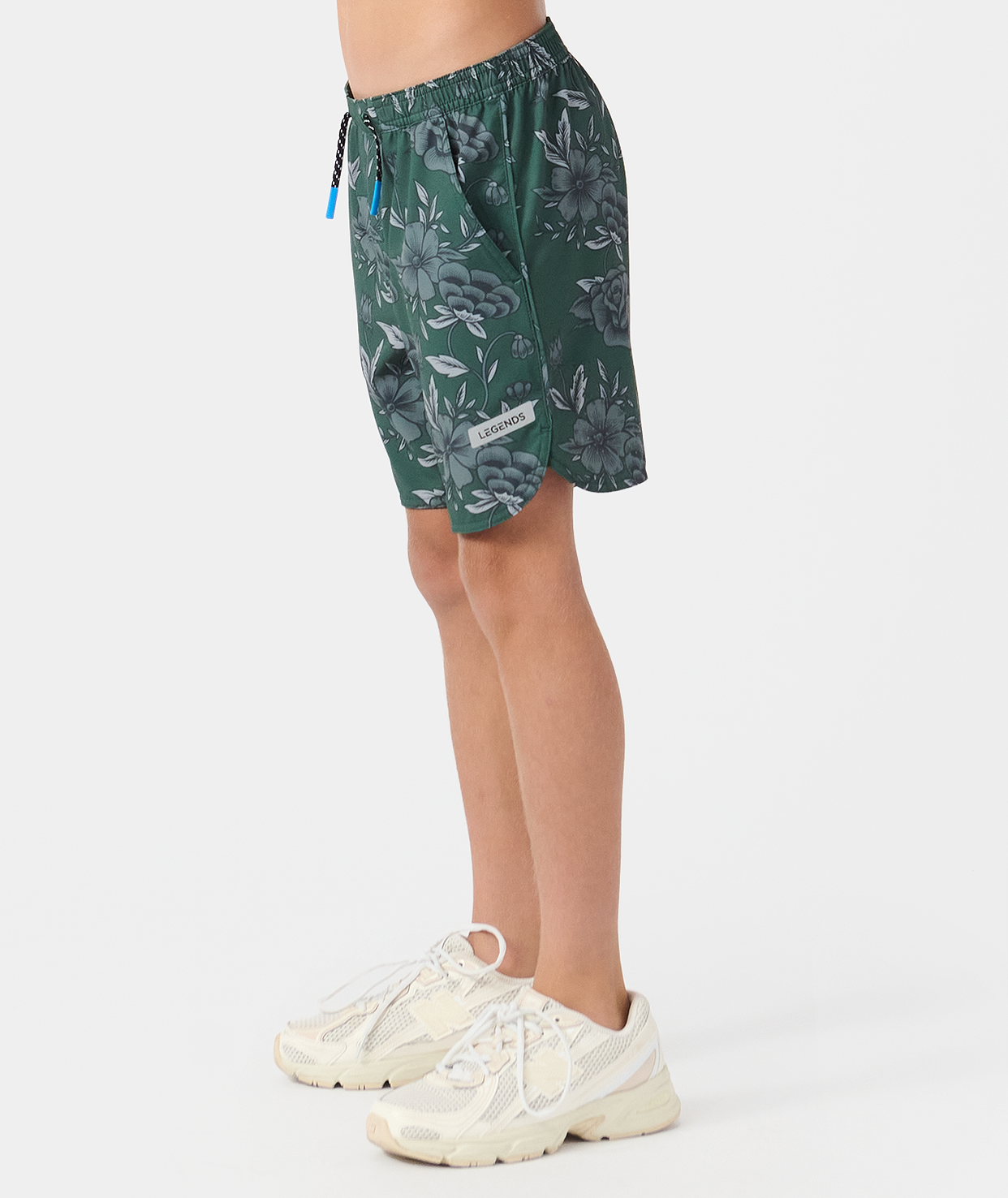 Little Legends Luka Short Vintage Floral Dark Moss