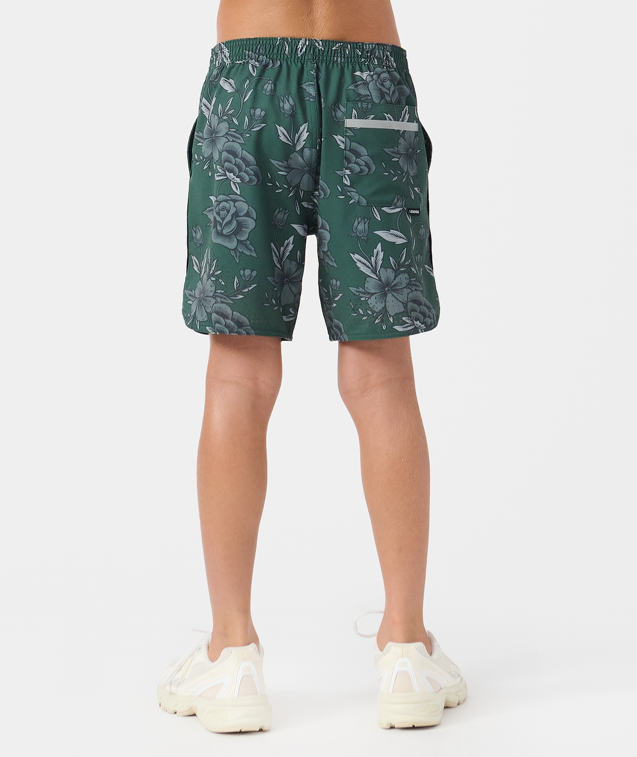 Little Legends Luka Short Vintage Floral Dark Moss