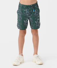 Little Legends Luka Short Vintage Floral Dark Moss