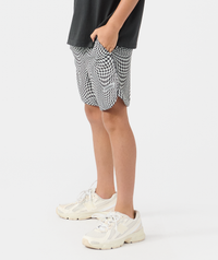 Little Legends Luka Short Warped Houndstooth Faded Black