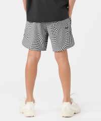 Little Legends Luka Short Warped Houndstooth Faded Black