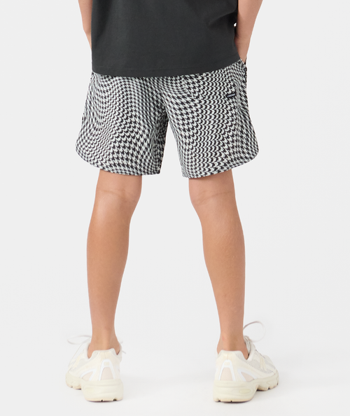 Little Legends Luka Short Warped Houndstooth Faded Black