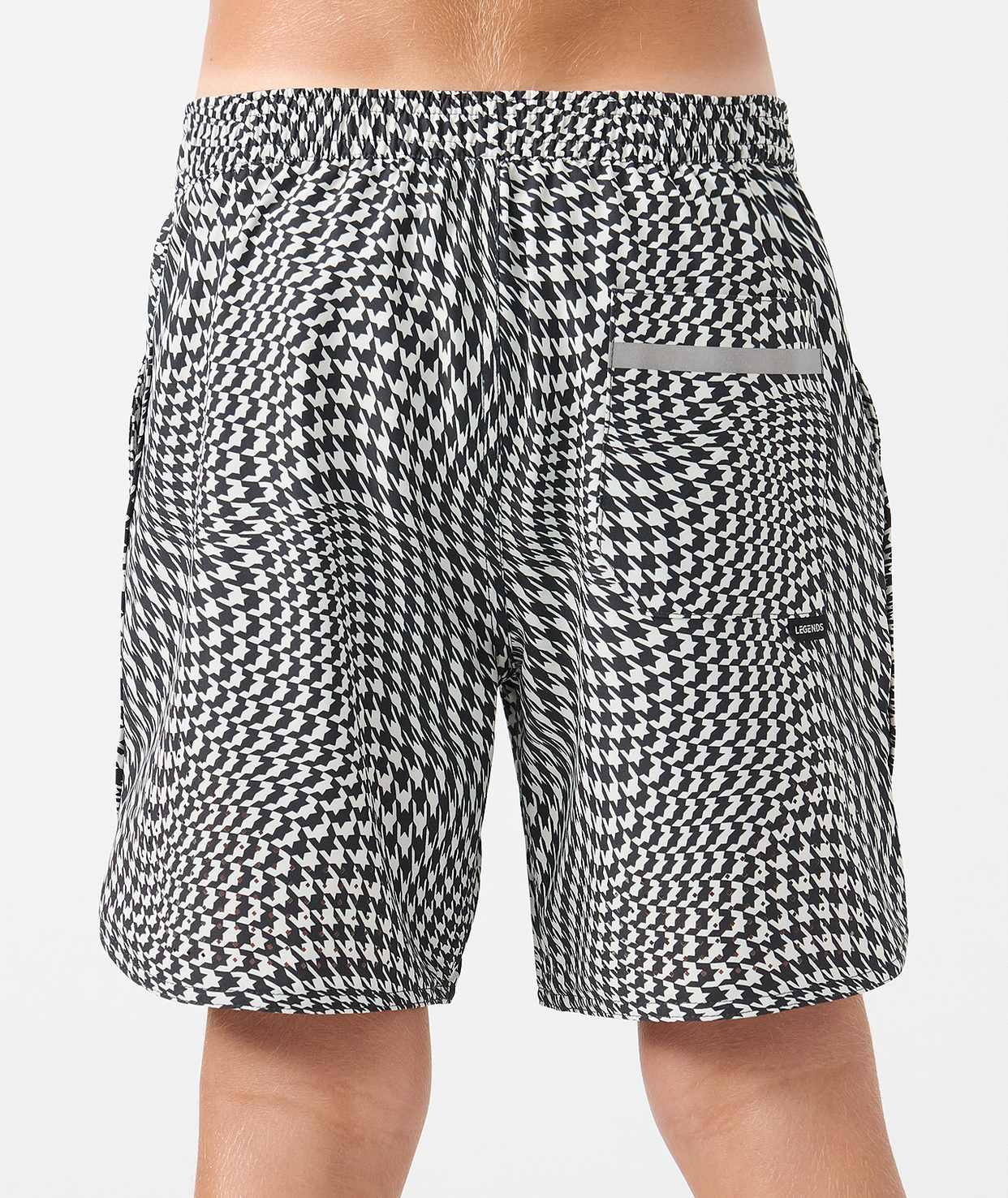 Little Legends Luka Short Warped Houndstooth Faded Black