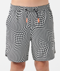 Little Legends Luka Short Warped Houndstooth Faded Black