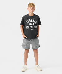 Little Legends Luka Short Warped Houndstooth Faded Black