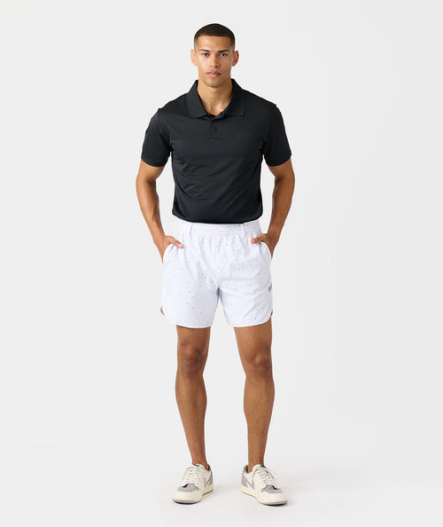 Luka Golf Short White Black Splatter
