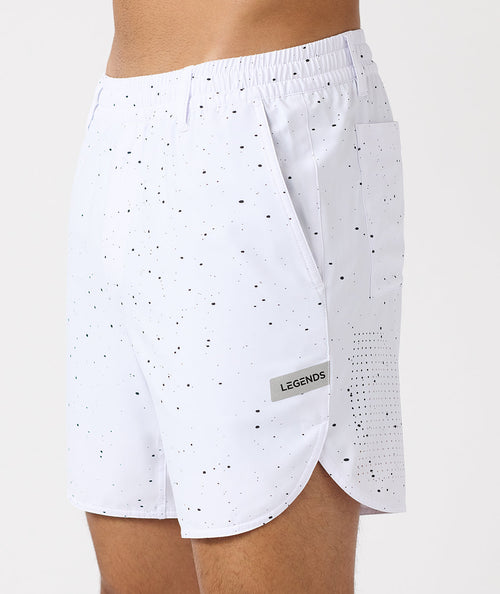 Luka Golf Short White Black Splatter