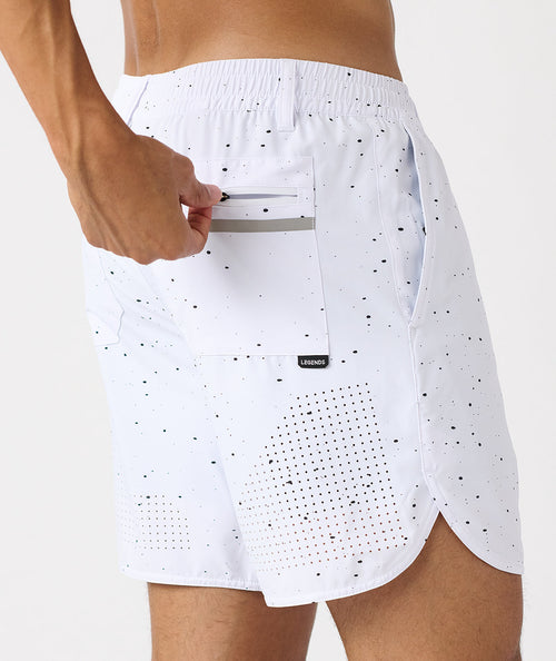 Luka Golf Short White Black Splatter