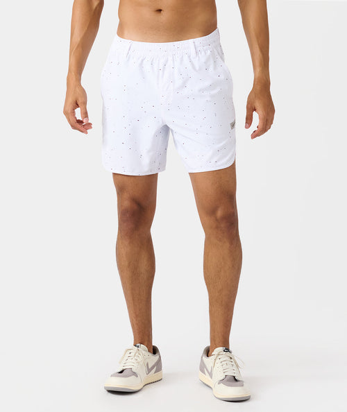 Luka Golf Short White Black Splatter