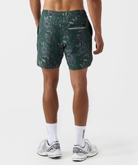 Luka Short Vintage Floral Dark Moss