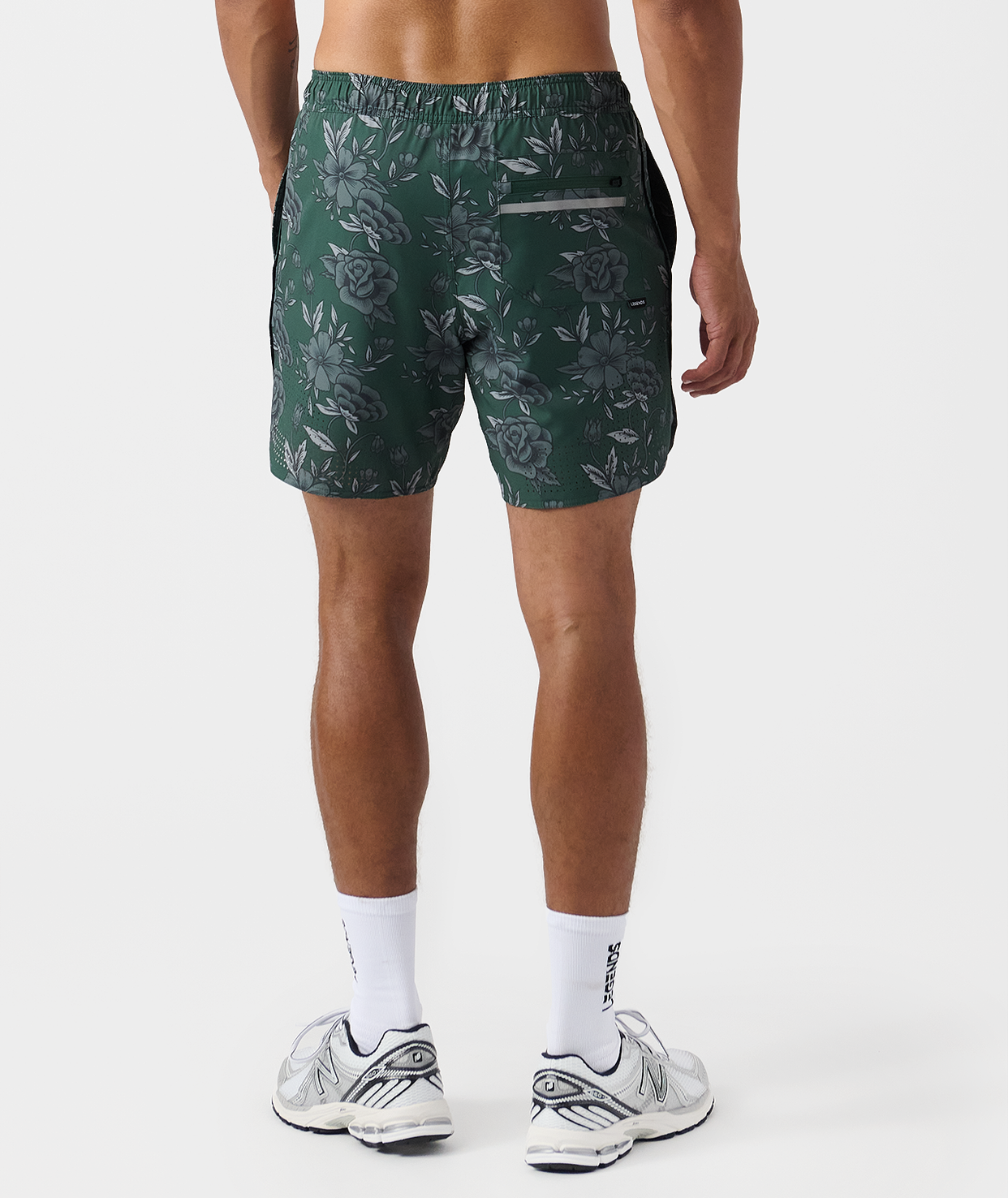 Luka Short Vintage Floral Dark Moss