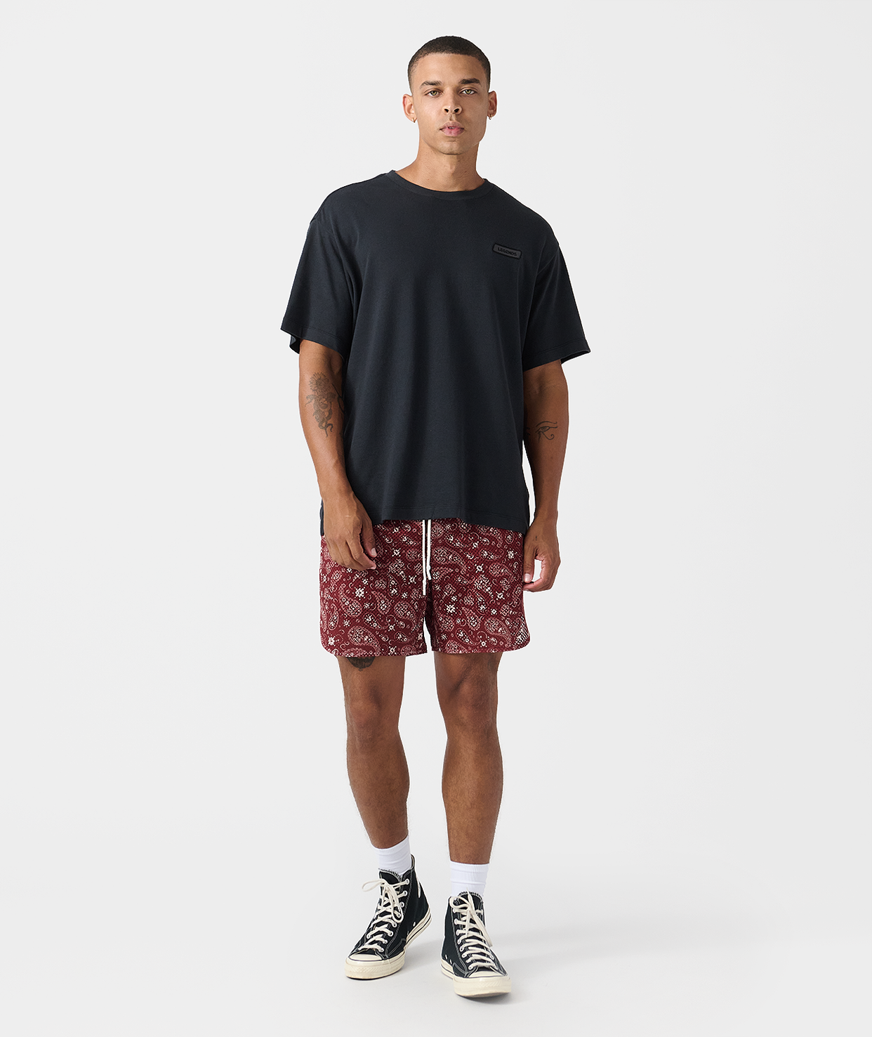 Luka Mesh Short Crimson Paisley