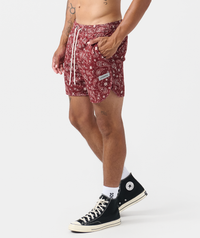 Luka Mesh Short Crimson Paisley