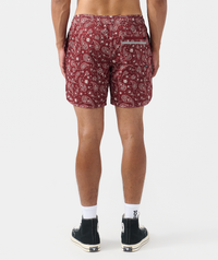 Luka Mesh Short Crimson Paisley