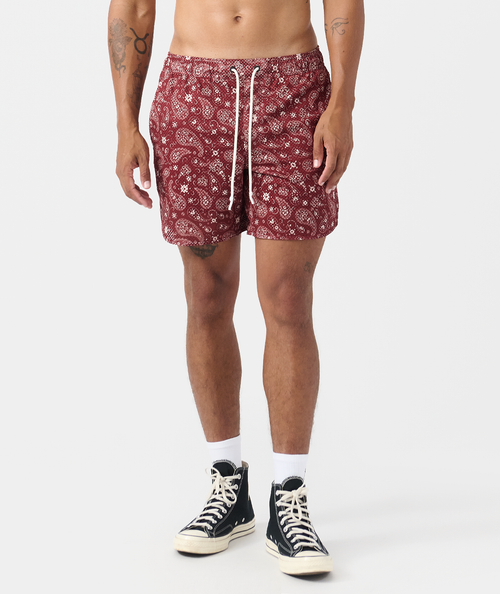 Luka Mesh Short Crimson Paisley