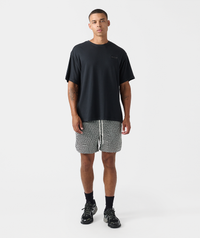 Luka Mesh Short Warped Houndstooth Faded Black