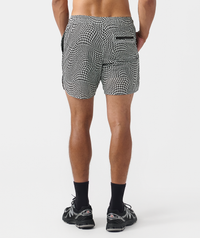 Luka Mesh Short Warped Houndstooth Faded Black