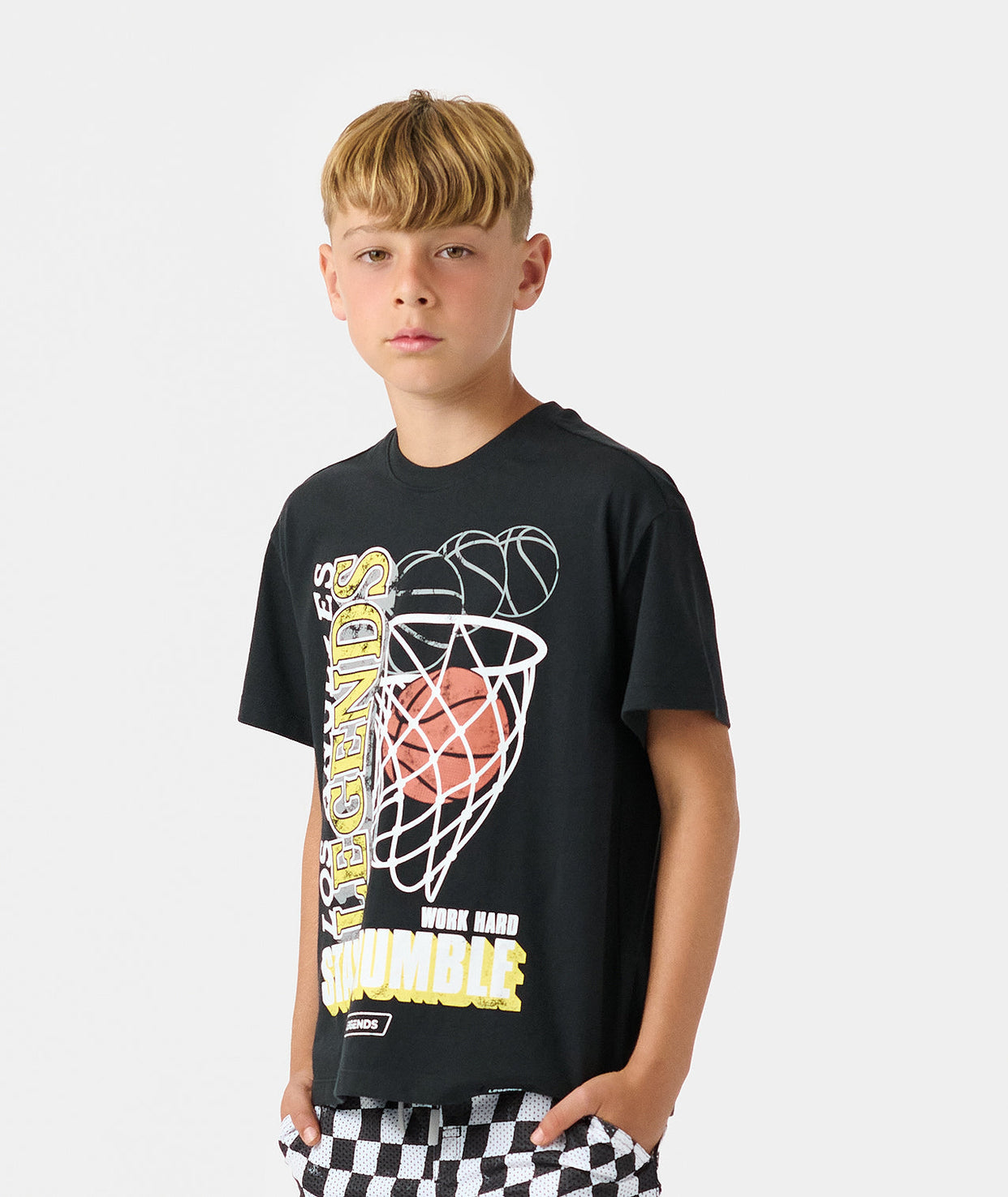 Little Legends Theo Tee Black WHSH