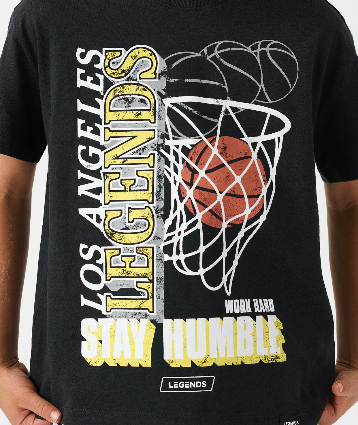 Little Legends Theo Tee Black WHSH