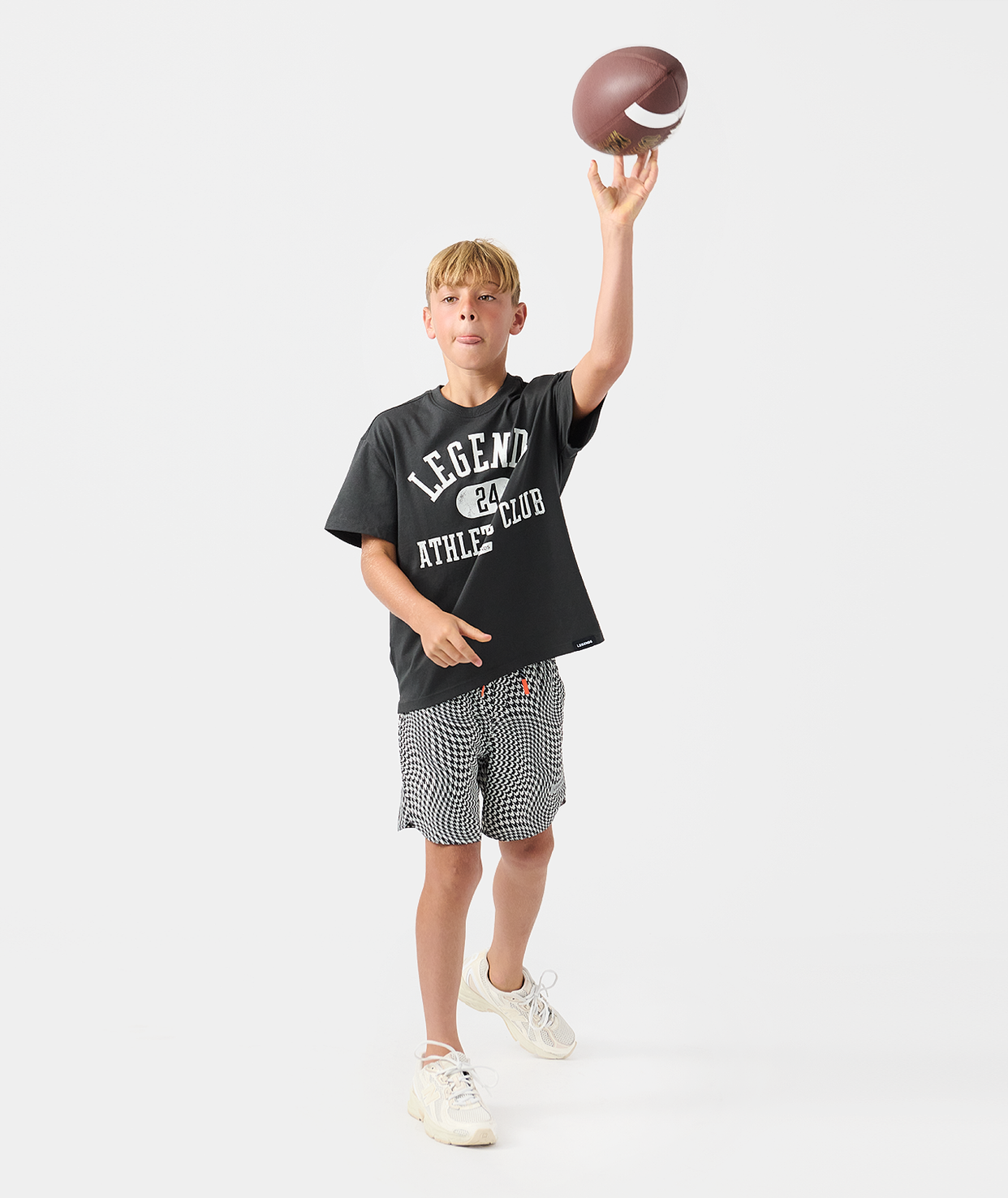 Little Legends Theo Tee Faded Black Phys Ed