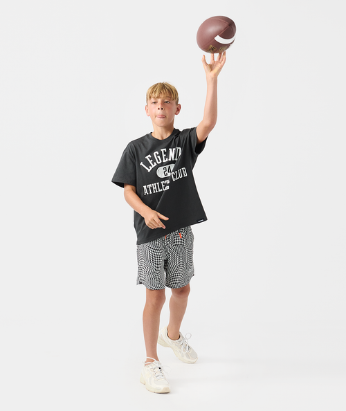 Little Legends Theo Tee Faded Black Phys Ed