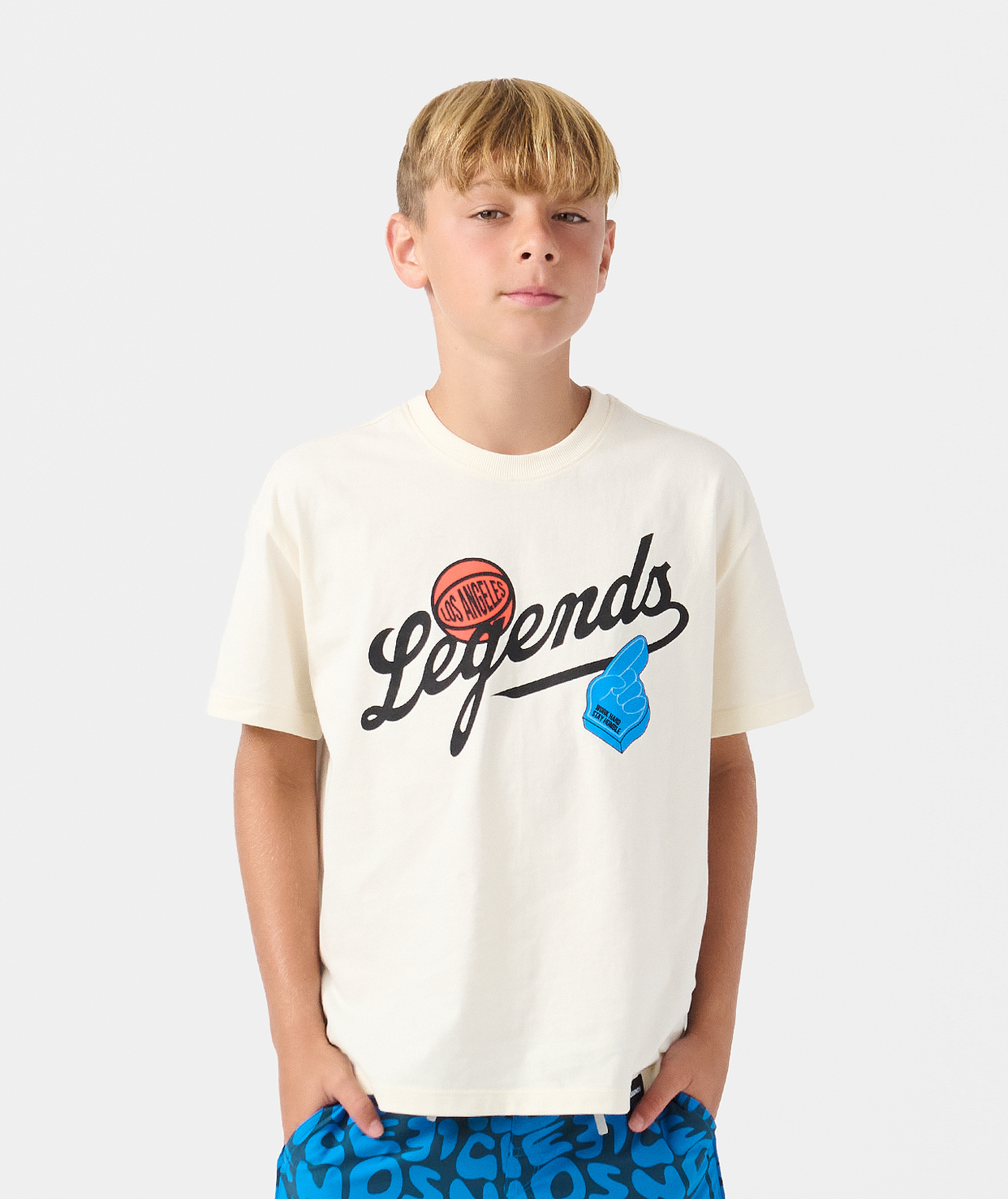 Little Legends Theo Tee Natural White Champs