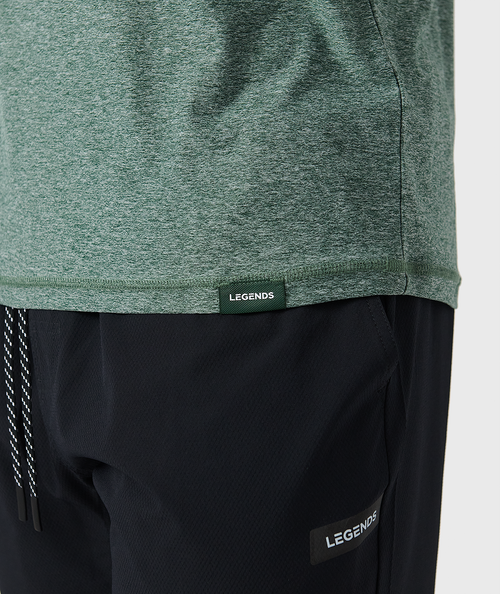 Aire Tee Dark Moss Heather
