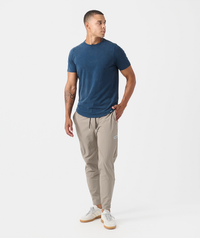 Aviation Tee Curved Hem Washed Teal