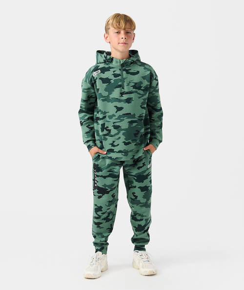 Little Legends Hawthorne Tech Quarter Zip Dark Moss Camo