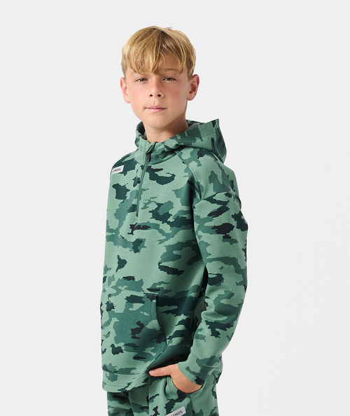 Little Legends Hawthorne Tech Quarter Zip Dark Moss Camo