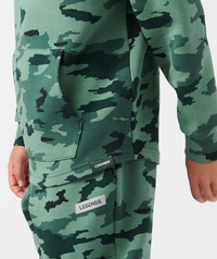Little Legends Hawthorne Tech Quarter Zip Dark Moss Camo