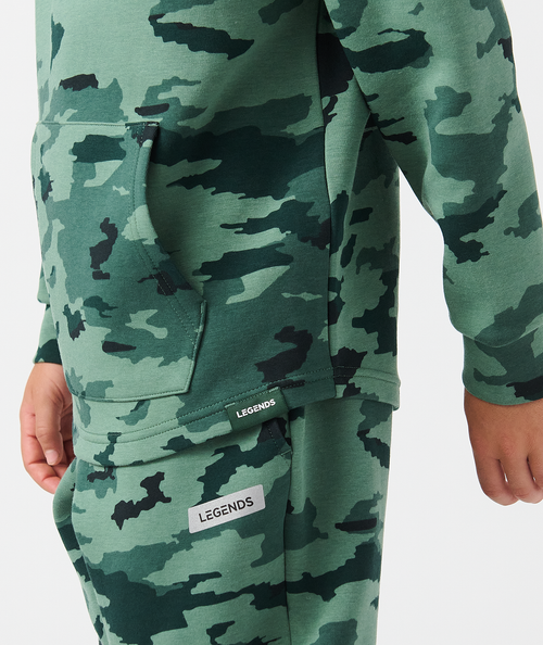 Little Legends Hawthorne Tech Quarter Zip Dark Moss Camo