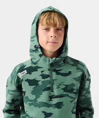 Little Legends Hawthorne Tech Quarter Zip Dark Moss Camo